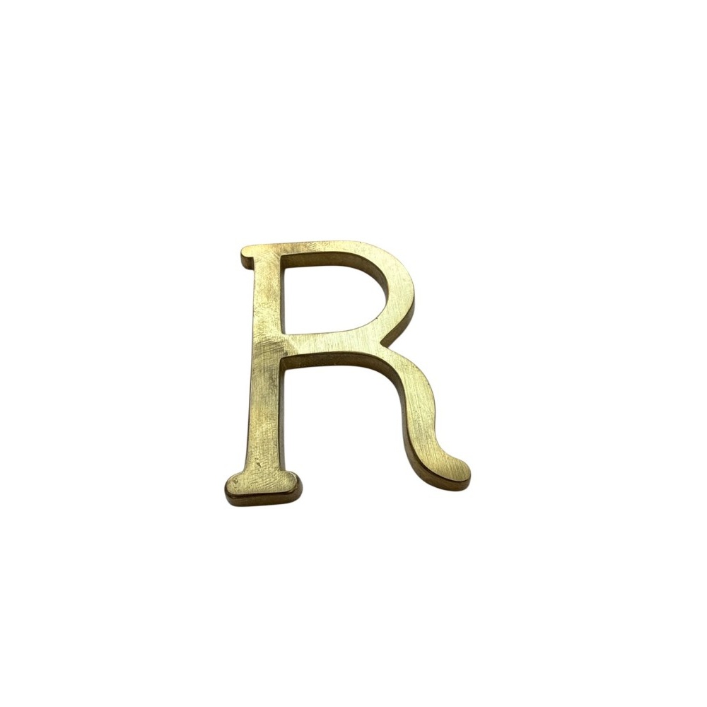Letra R 3 cms Bronce Satinado