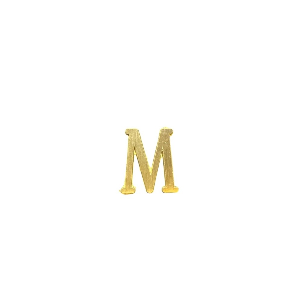 Letra W 3 cms Bronce Satinado