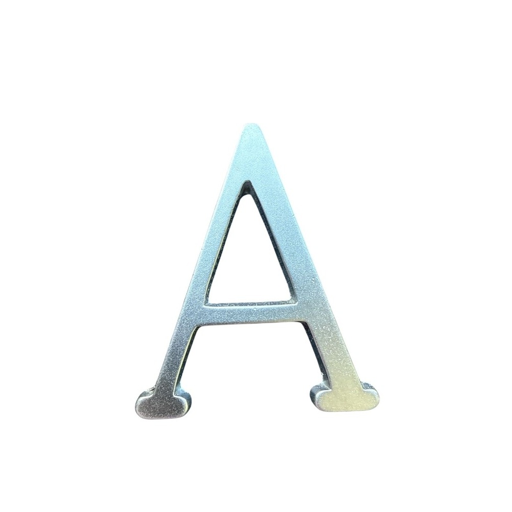 Letra A 5 cms Cromo Satin 2