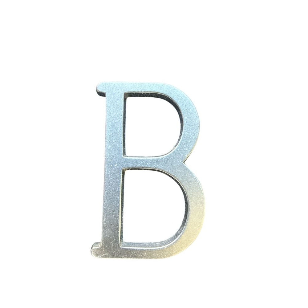 Letra B 5 Cms Cromo Satin