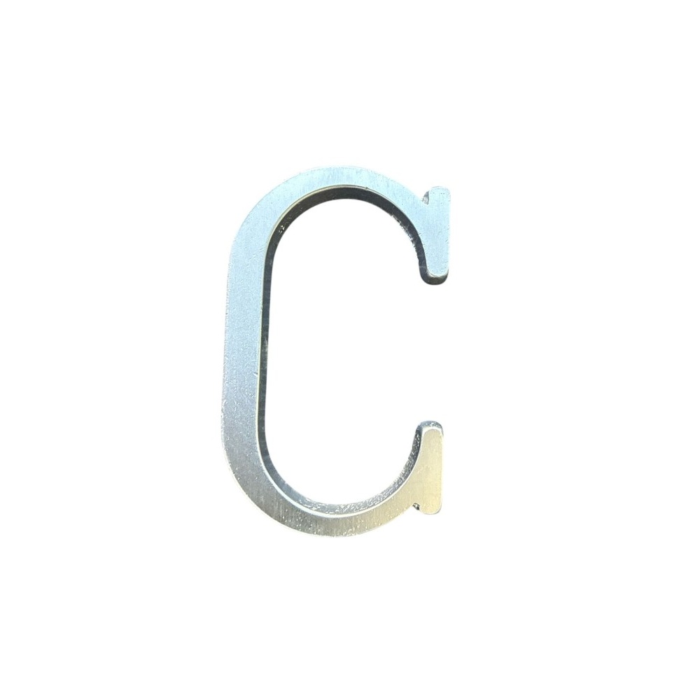 Letra C 5 Cms Cromo Satin