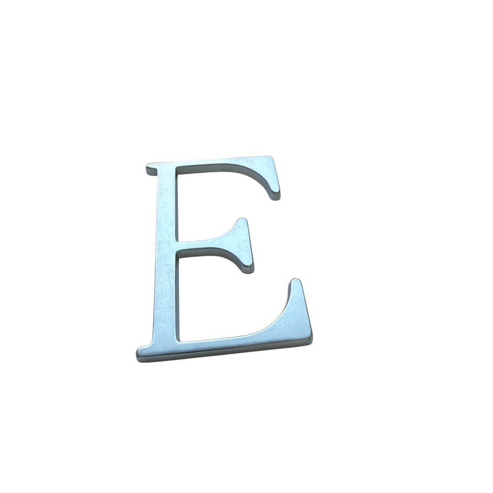 Letra E 5 Cms Cromo Satin