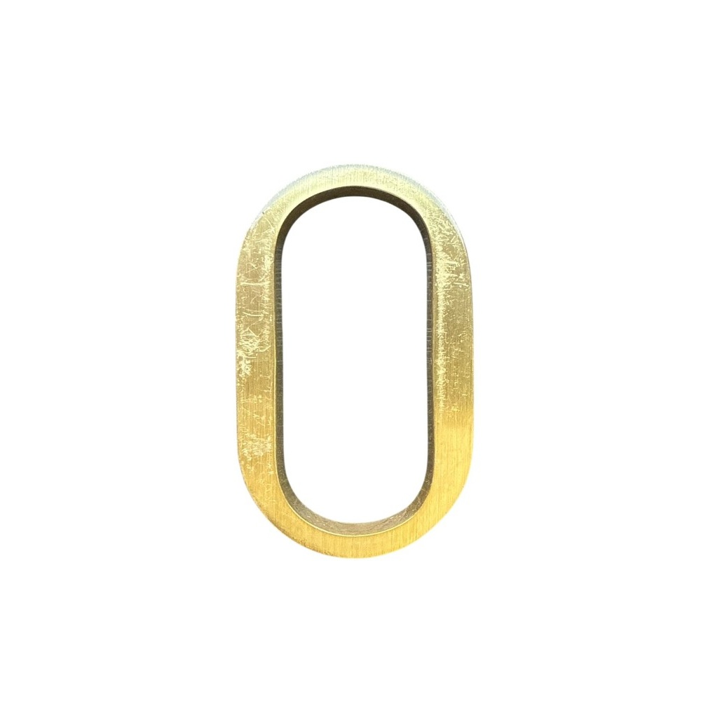 Letra O 5 cms  Bronce  Satinado