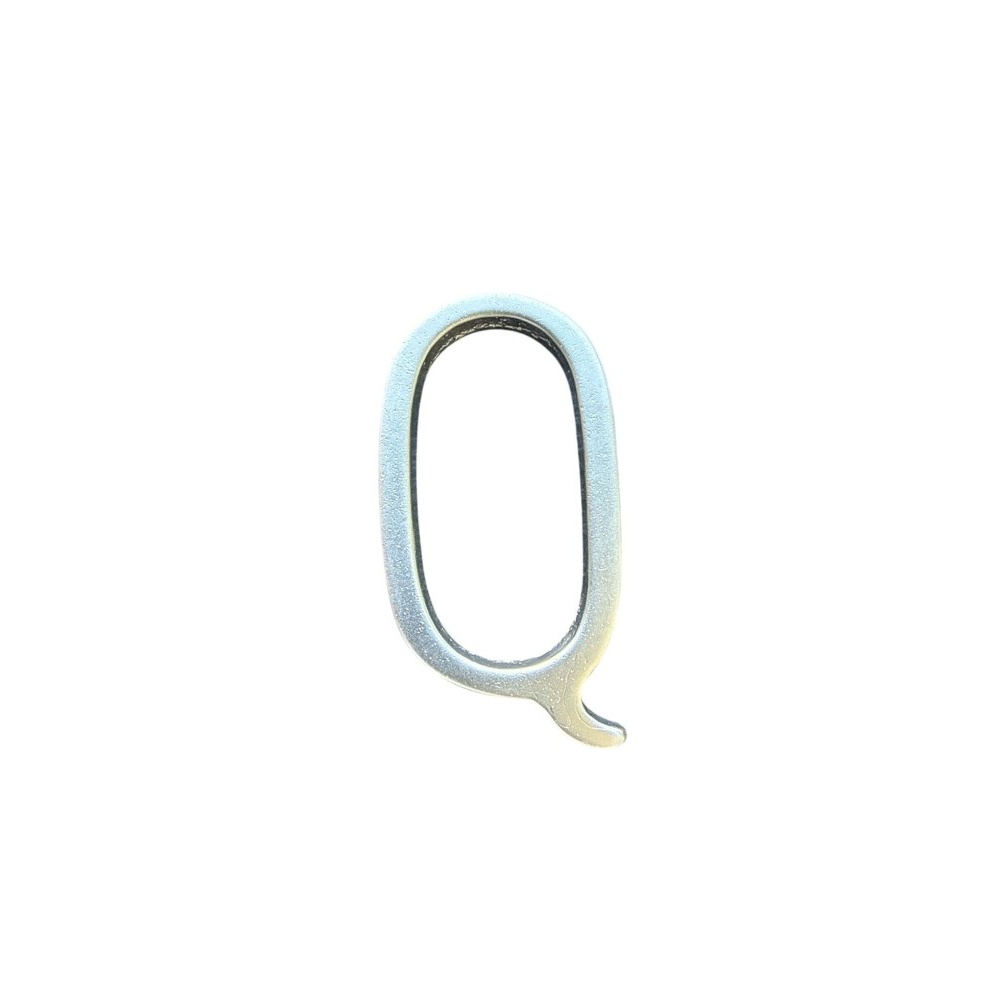 Letra Q 5 Cms Cromo Satin 2