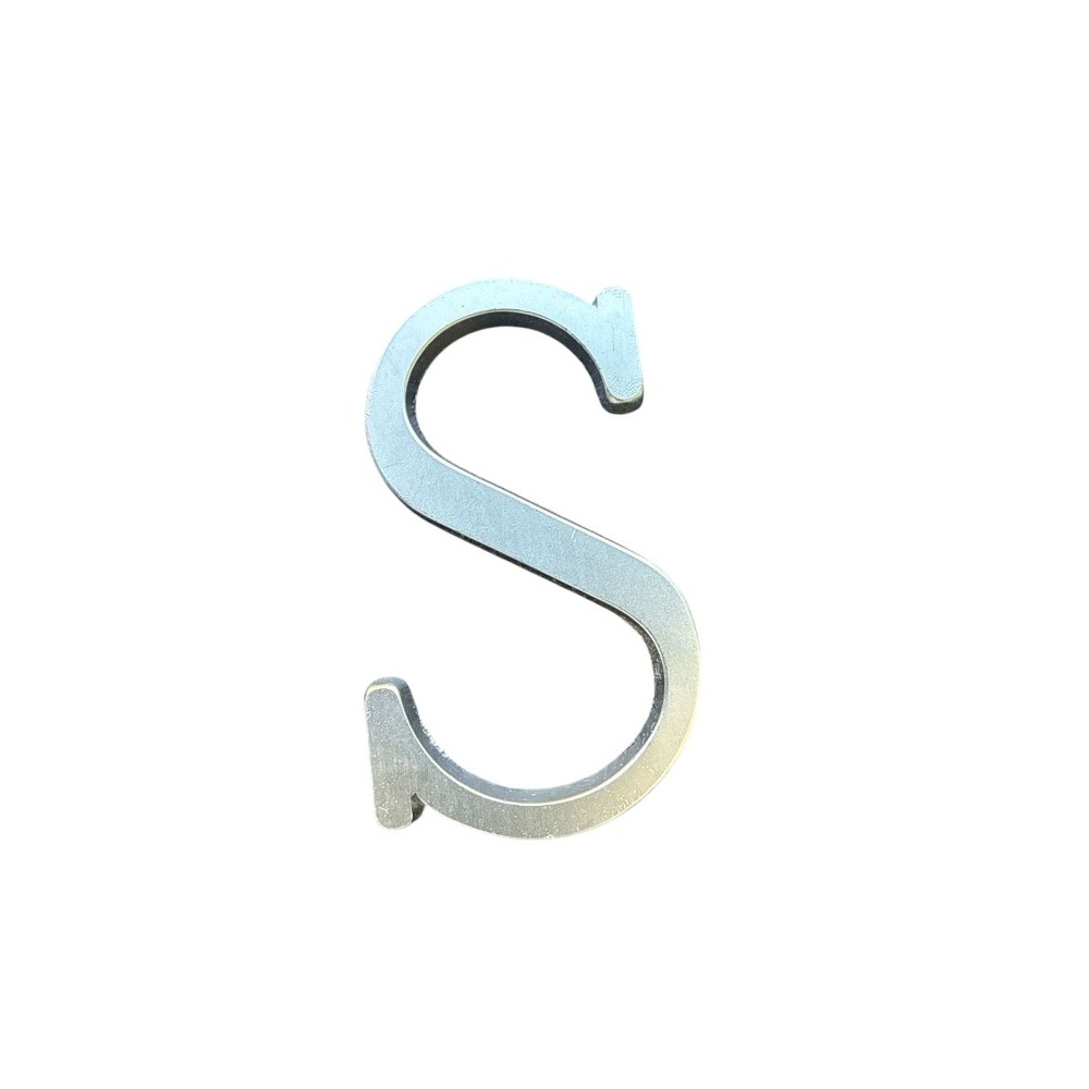 Letra S 5 Cms Cromo Satin 2