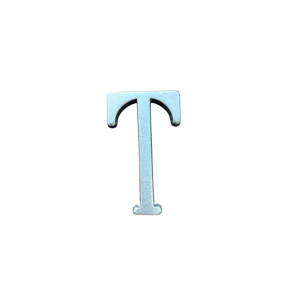 Letra T 5 Cms Cromo Satin