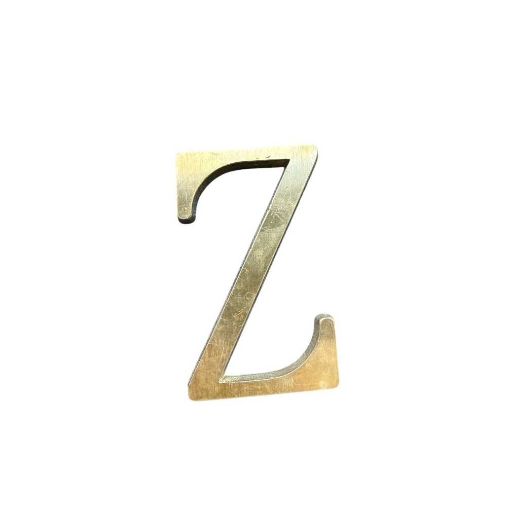 Letra Z 5 cms Bronce Satinado