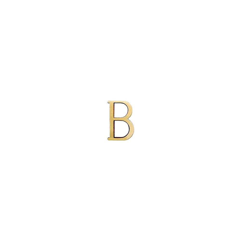 Letra B 7 cms  Bronce  Satinado