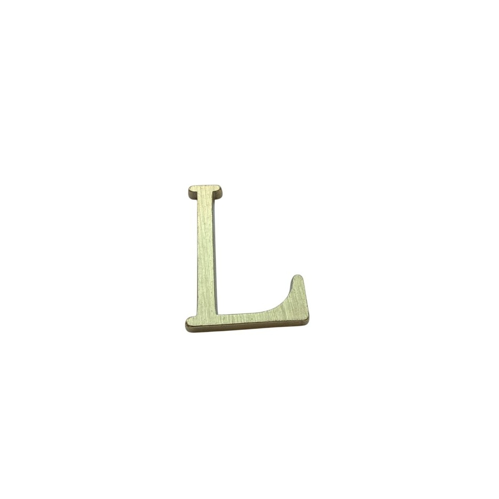Letra L 7 cms  Bronce  Satinado
