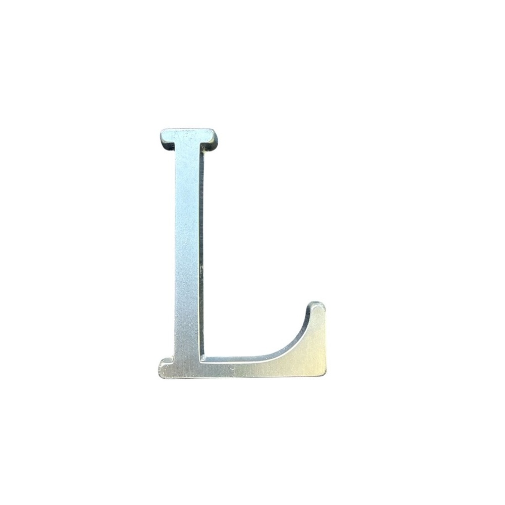 Letra L 7 cms Cromo Satin