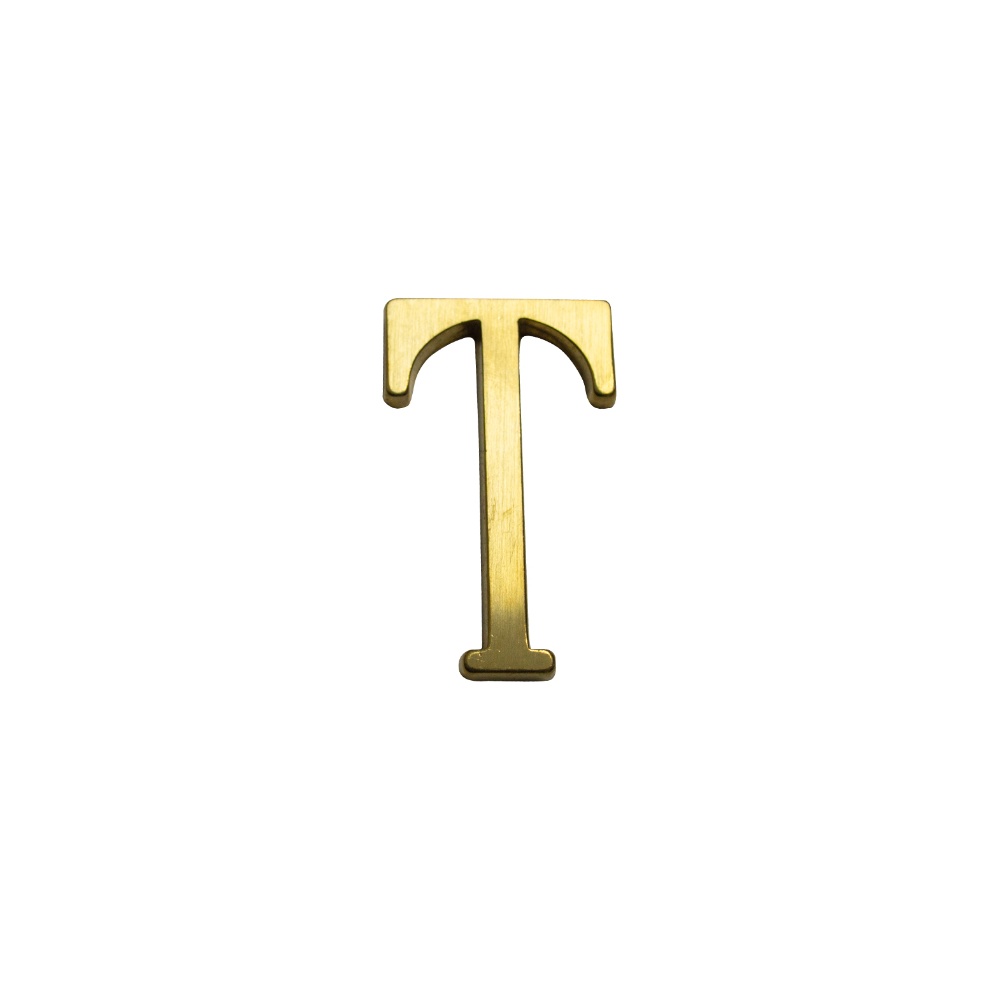 Letra T 7 cms Bronce Satinado