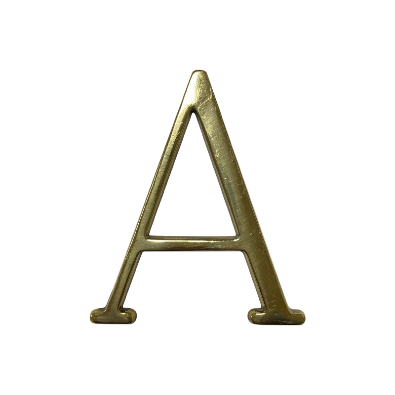 Letra A 10 cms  Bronce  Pulido