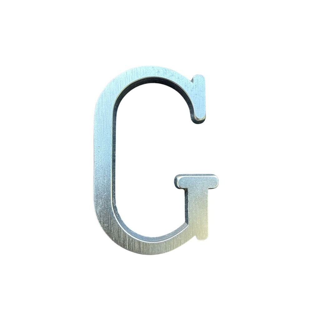 Letra G 10 Cms Cromo Satin 2