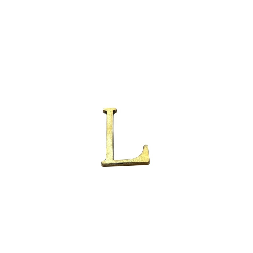 Letra L 10 cms  Bronce  Pulido
