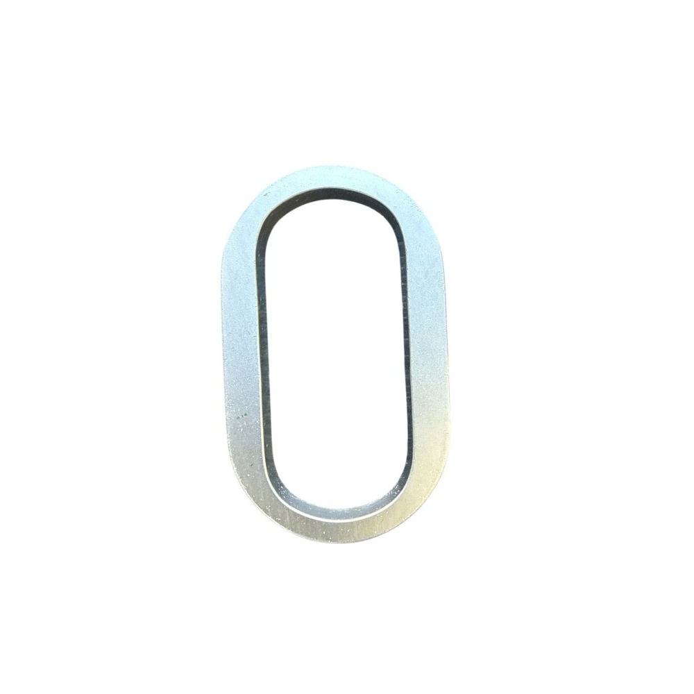 Letra O 10 Cms Cromo Satin