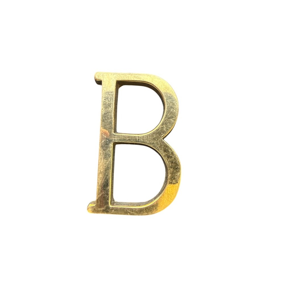 Letra B 15 cms  Bronce  Pulido