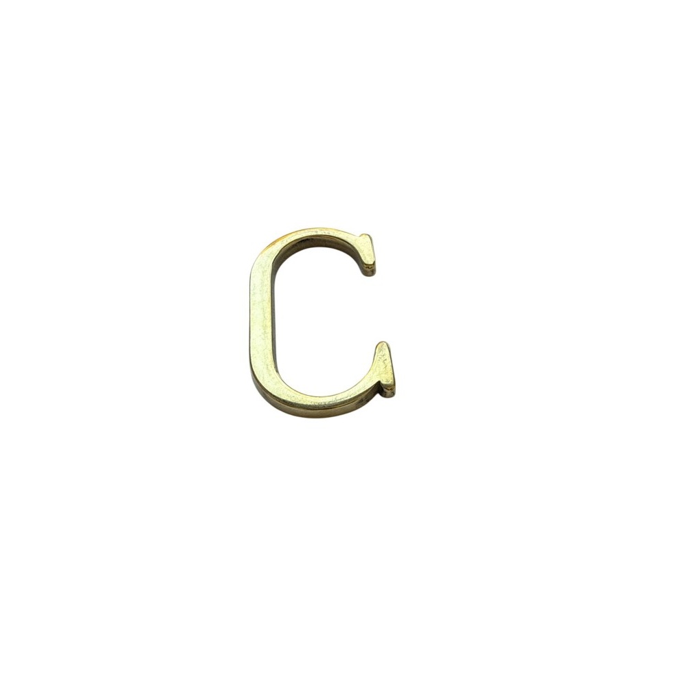 Letra C 15 cms  Bronce  Pulido 2