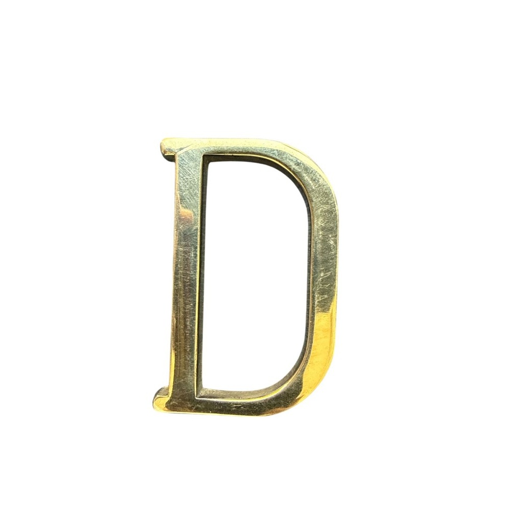 Letra D 15 cms  Bronce  Pulido