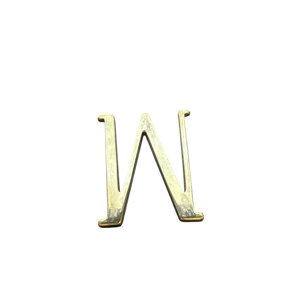 Letra W 15 cms  Bronce  Pulido 2