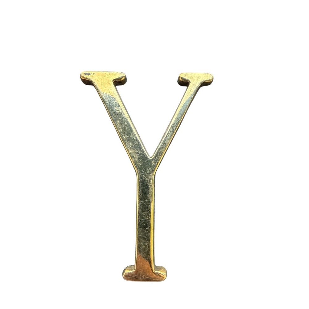Letra Y 15 cms Bronce Pulido