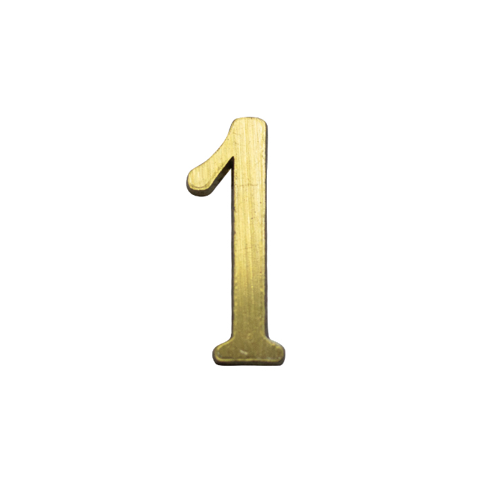 Numero 1 3cms  Bronce  Satinado