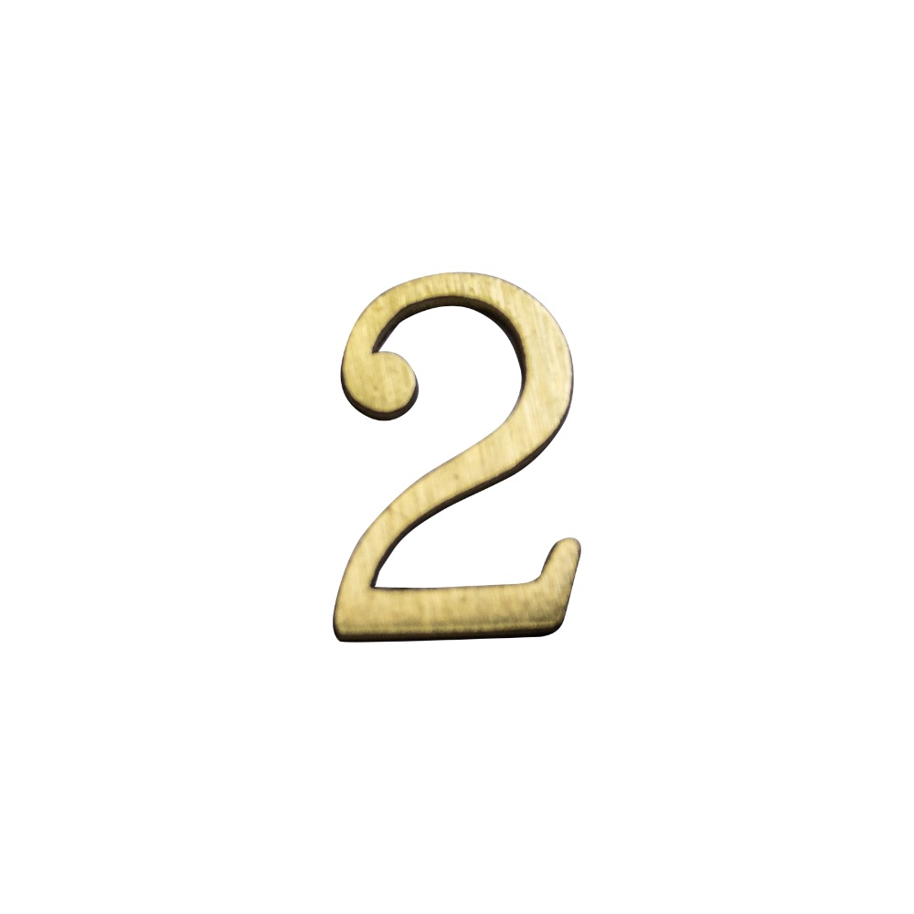 Numero 2 3cms  Bronce  Satinado