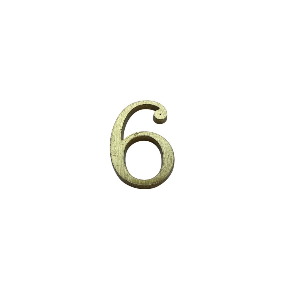 Numero 6 3cms  Bronce  Satinado