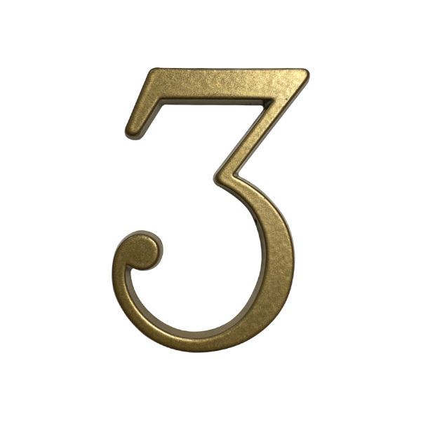 Numero 3 5cms Pint. Bronce