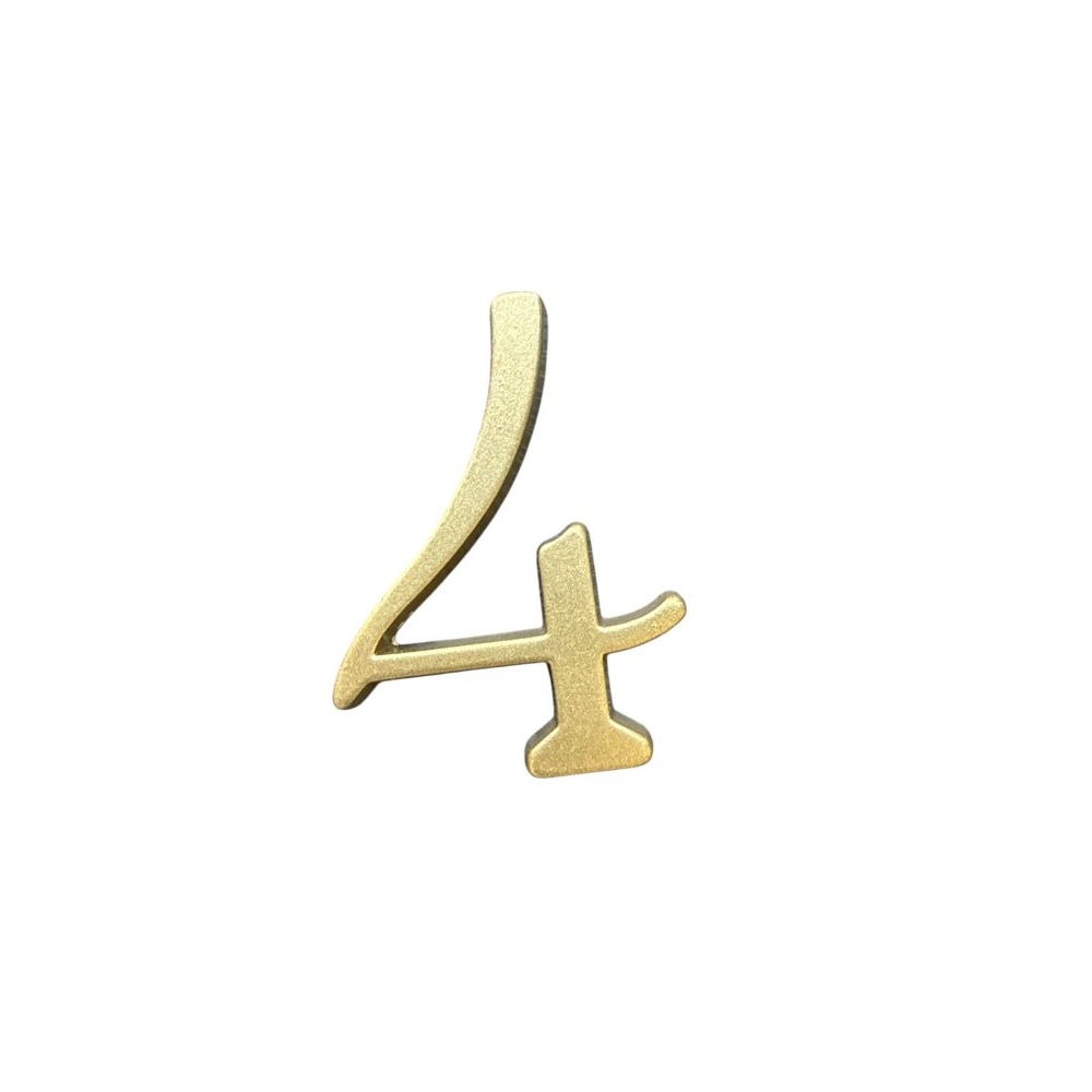 Numero 4 5cms  Pint. Bronce