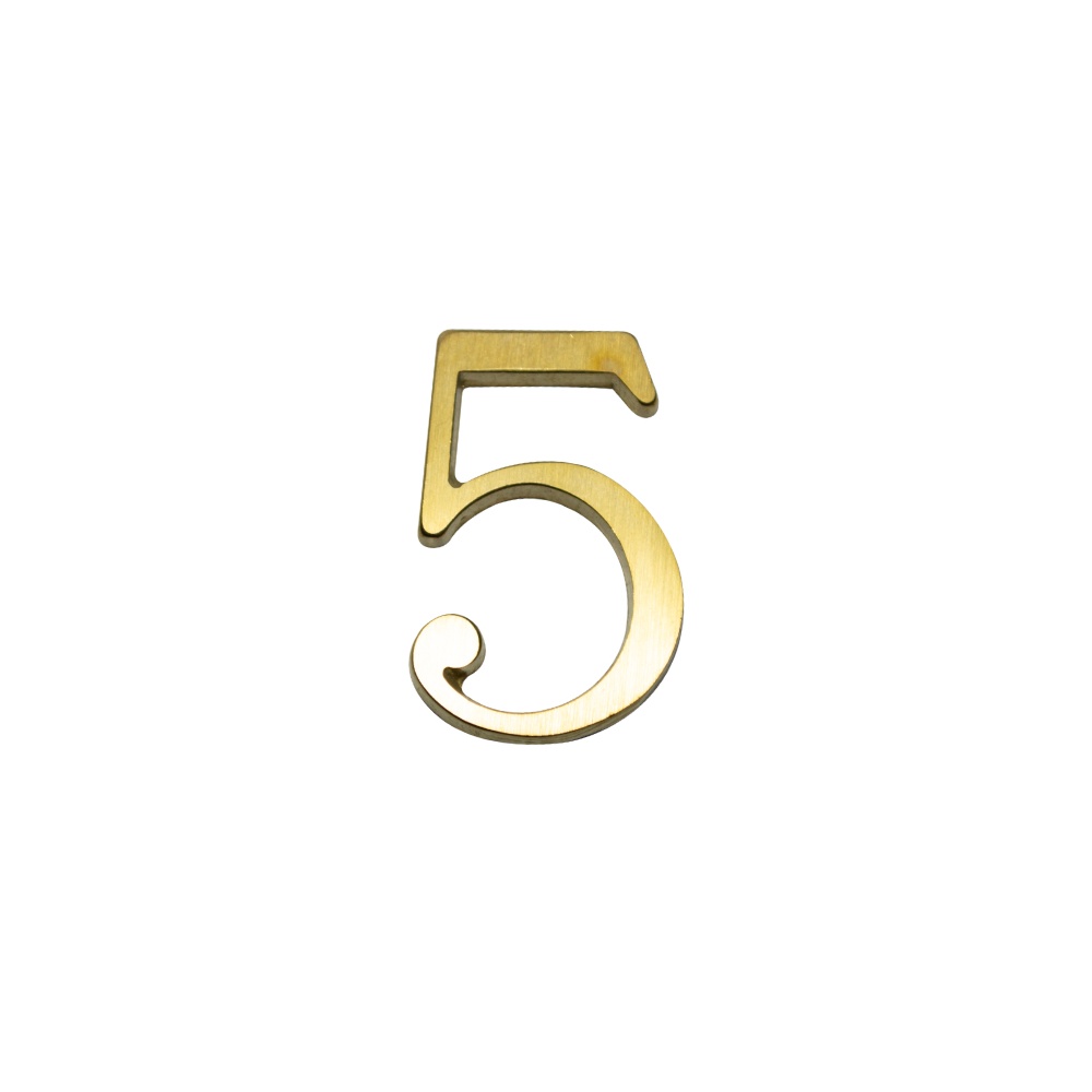 Numero 5 5cms Bronce Satinado