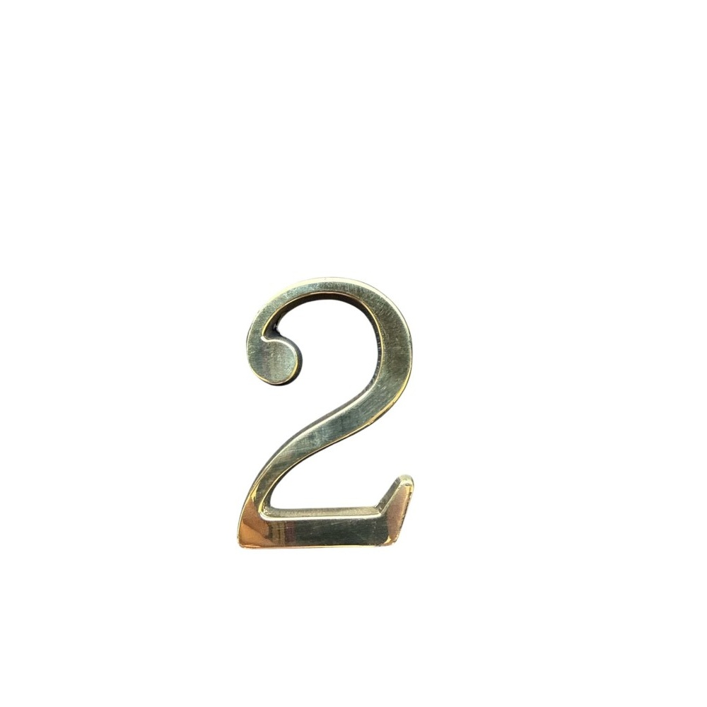 Numero 2 7cms  Bronce  Pulido 2
