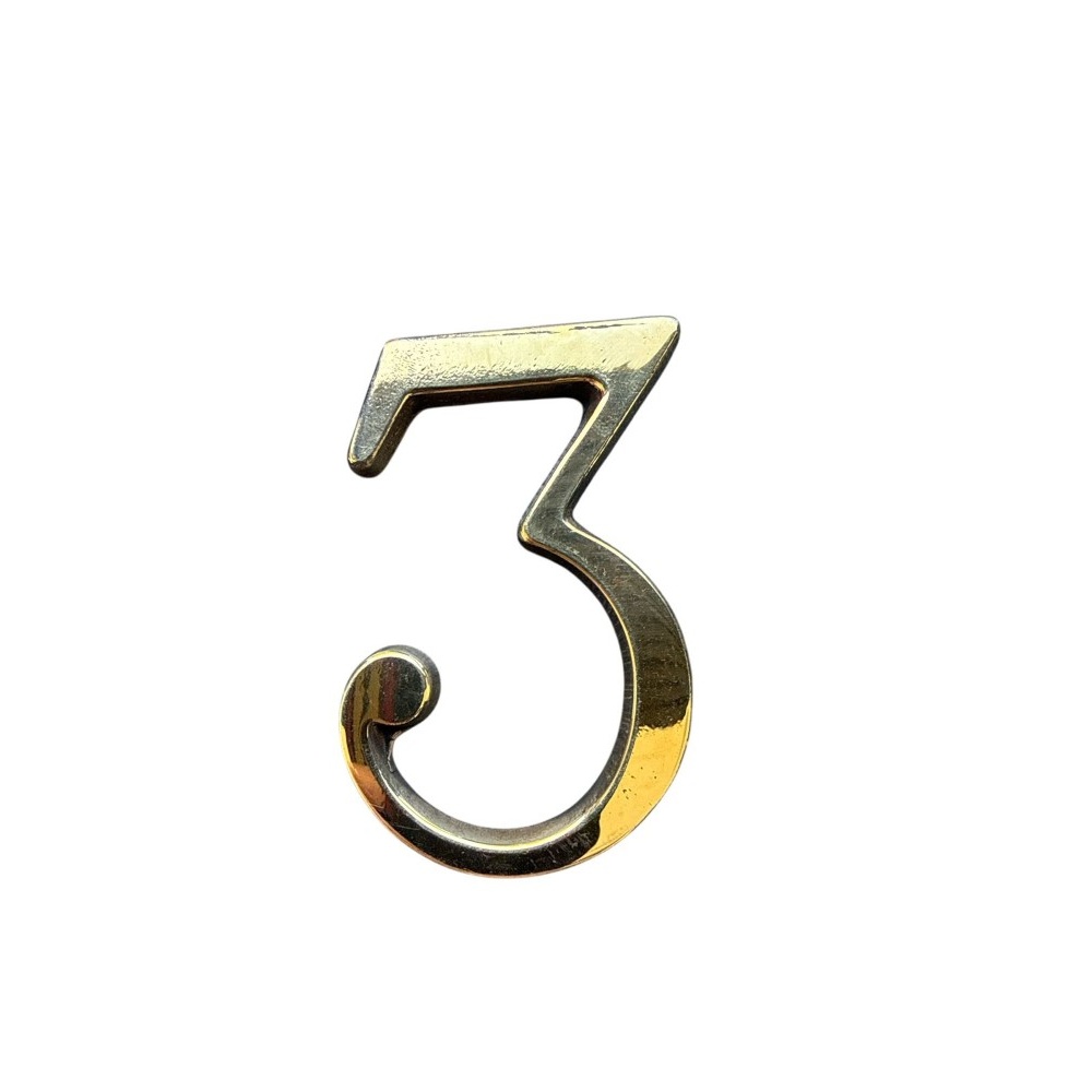 Numero 3 7cms  Bronce  Pulido