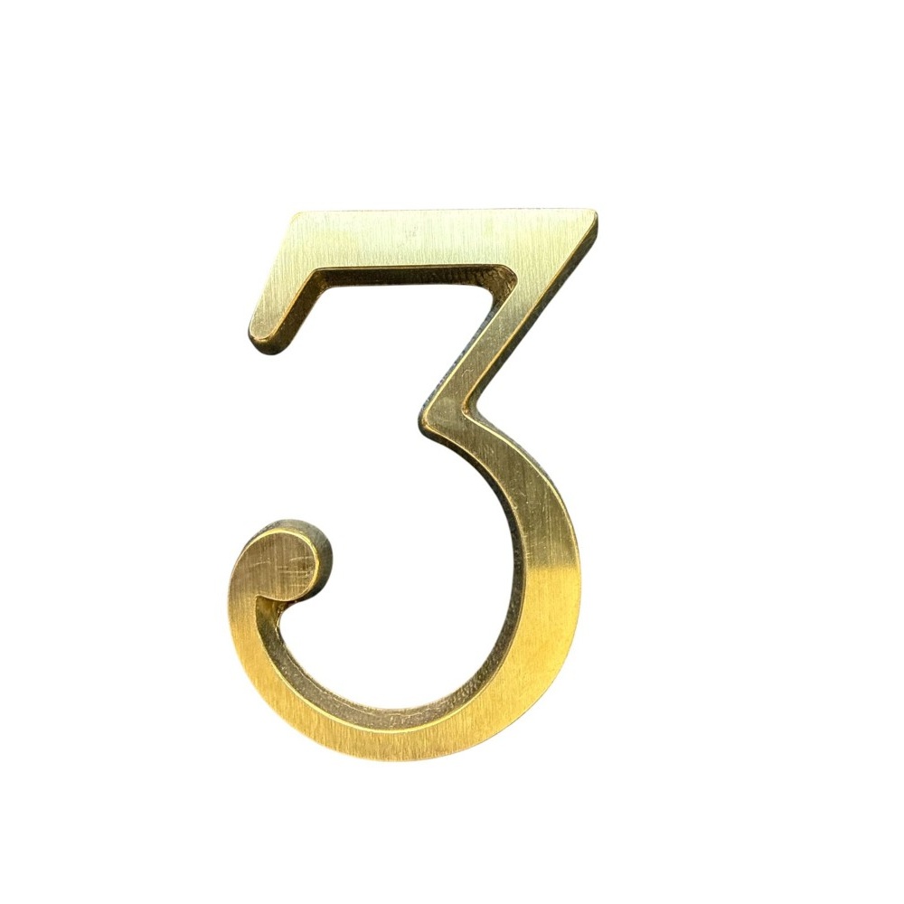 Numero 3 7cms  Bronce  Satinado