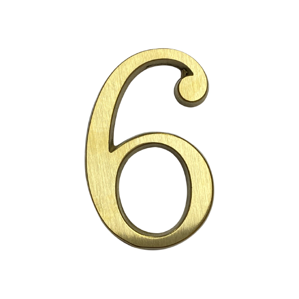 Numero 6 7cms  Bronce  Satinado