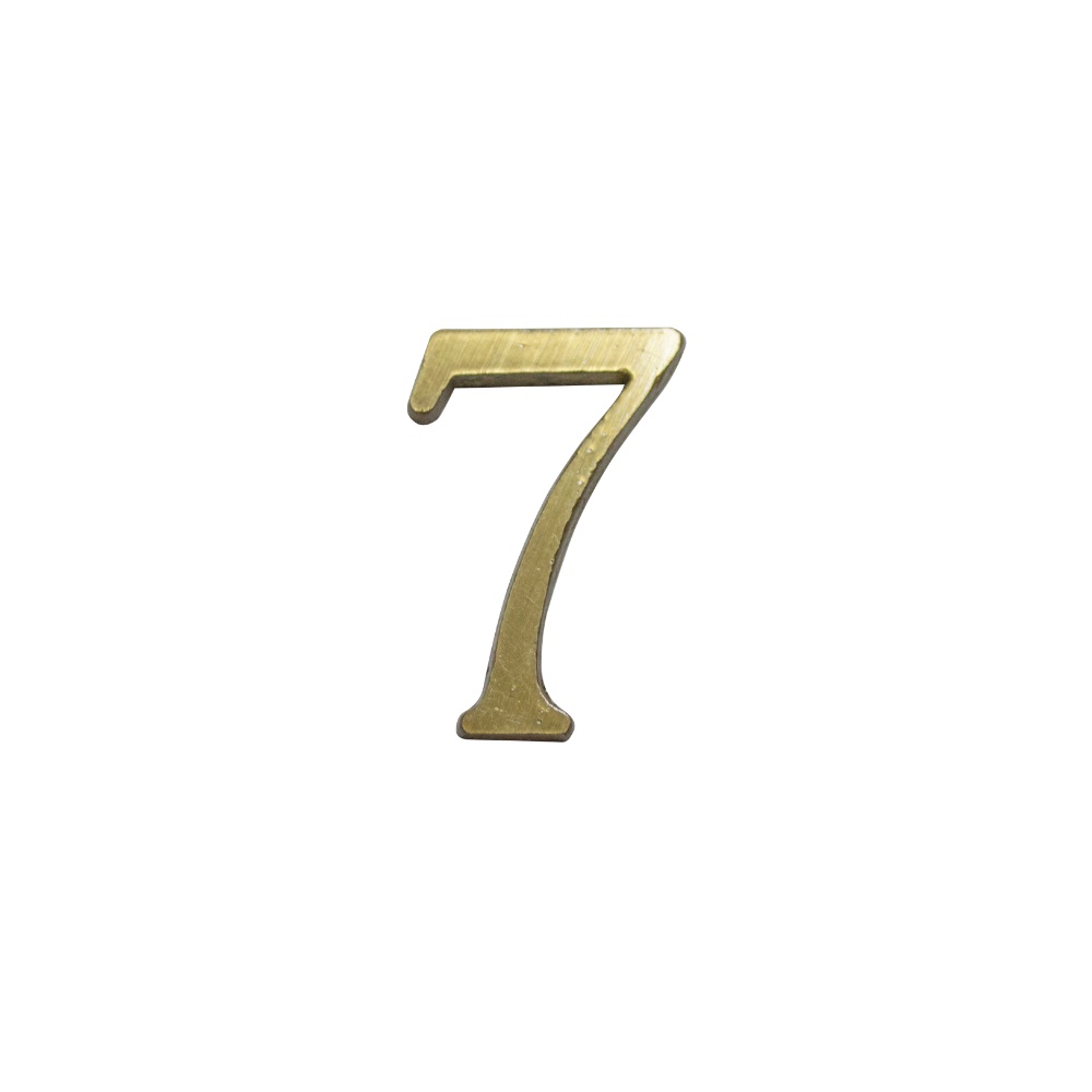 Numero 7 7cms  Bronce  Satinado
