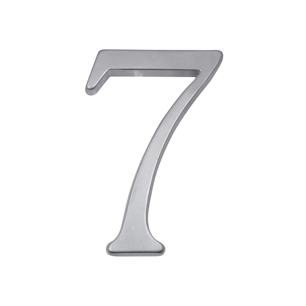 Numero 7 7cms Cromo Satin