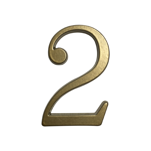 Numero 2 15cms  Bronce  Pulido