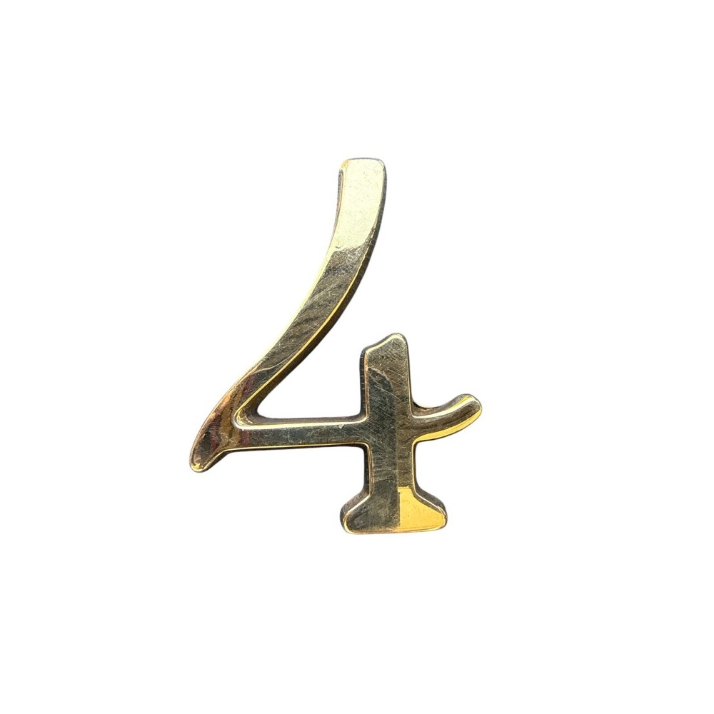 Numero 4 20cms  Bronce Pulido