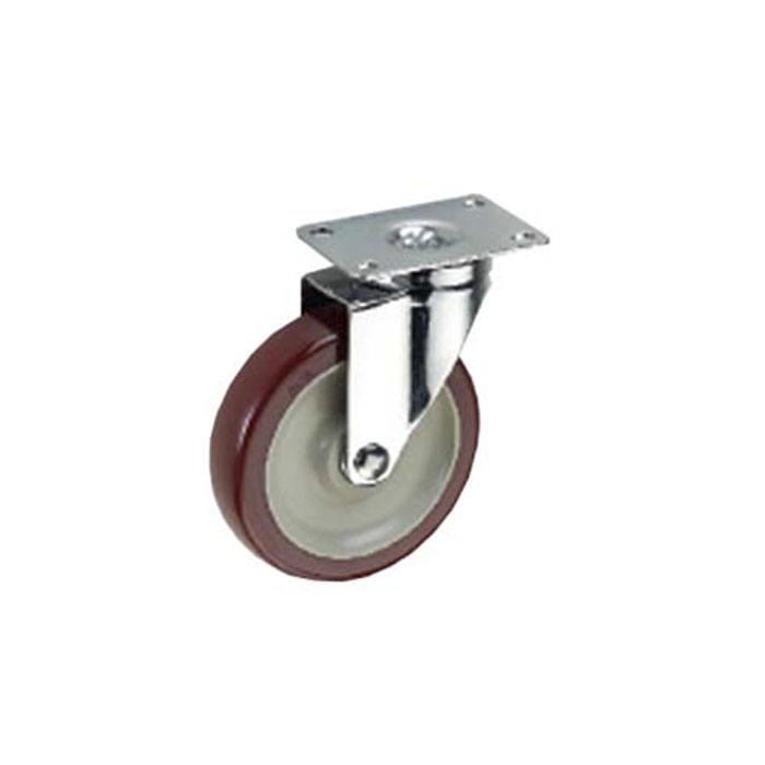 "Rueda 338125 Giratoria 5"" Nylon Roja" 2