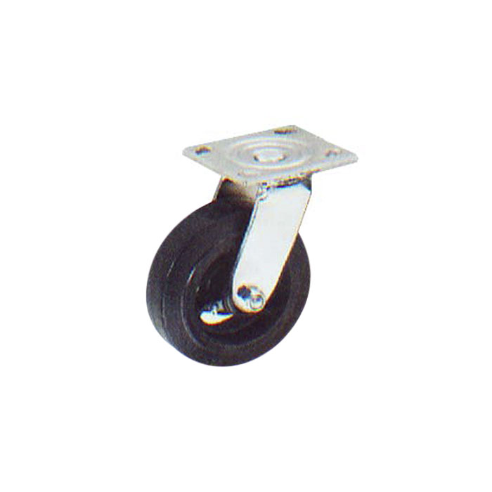 "Rueda 097100 Giratoria 4x2"" Goma Negra"