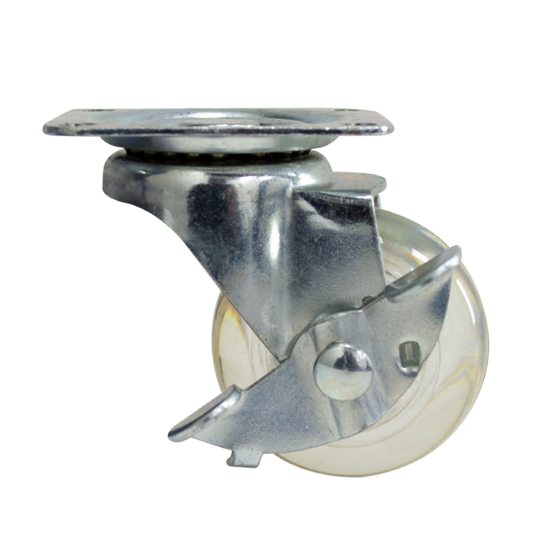 Rueda Giratoria Silicona - Giratoria con Freno 50x20 mm