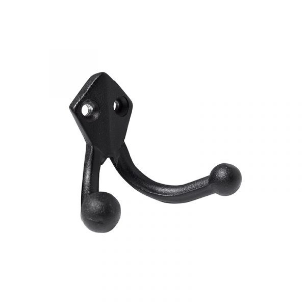 Percha Doble - Negra 65 mm 2