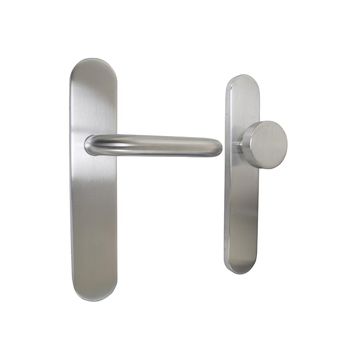 Man. C/Plac HWP006 Pomo Fij Ext. Izq. Inox