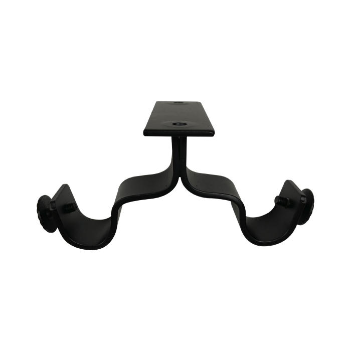 Soporte Techo Doble Negro 19mm